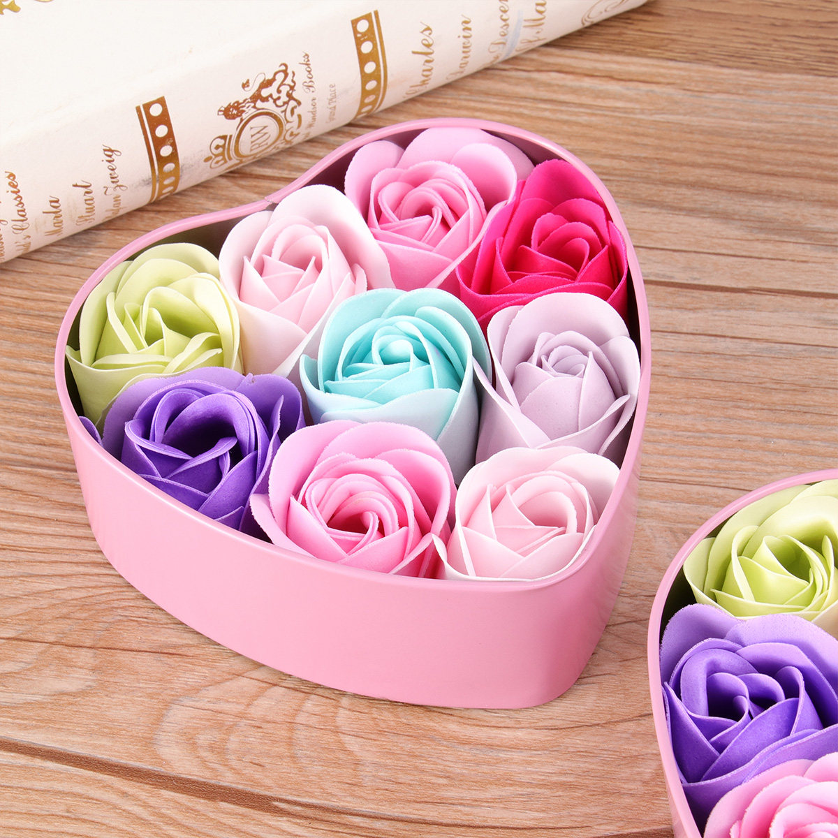Luxury Natural Skincare - Rose Soap Flower Soap Set in