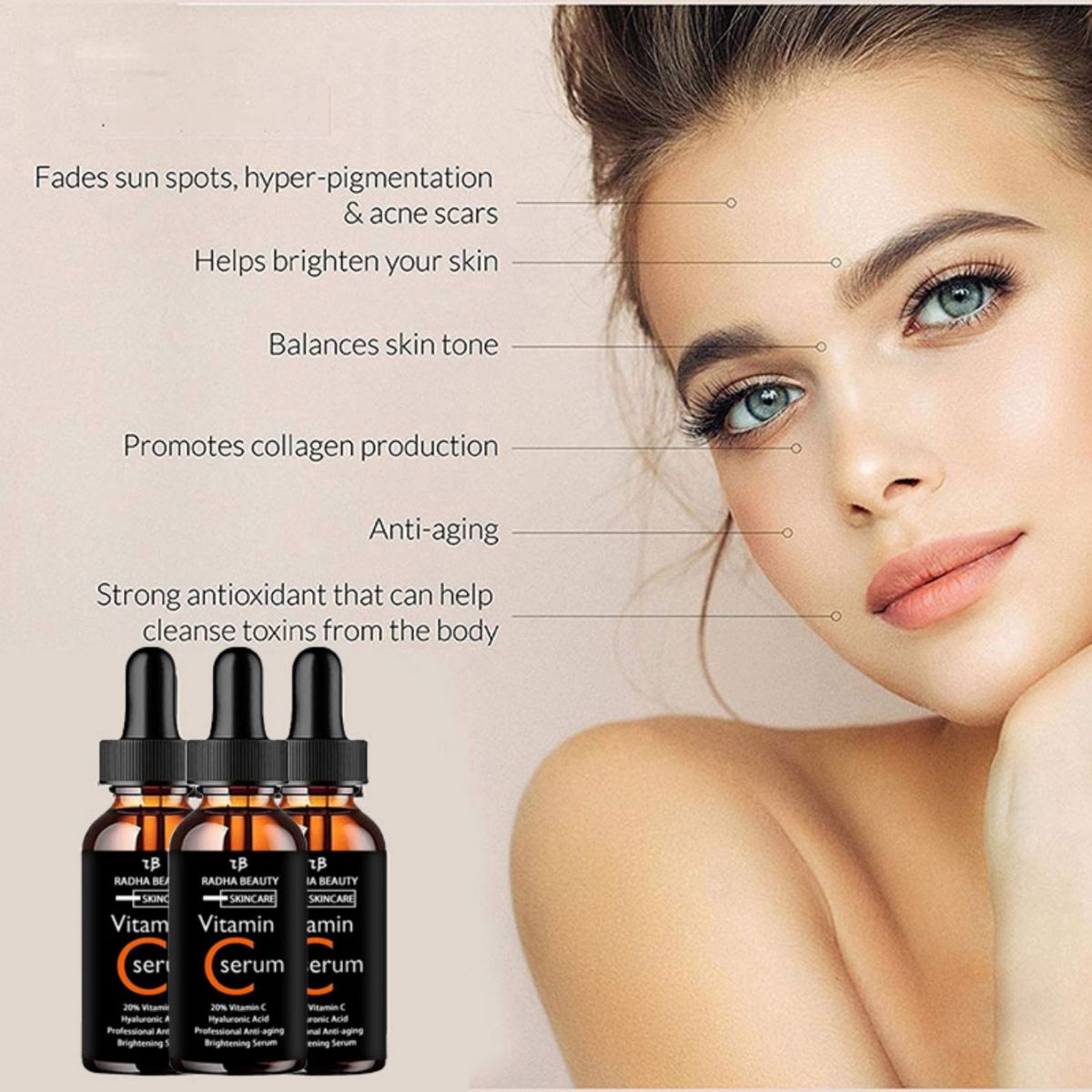 Vitamin C serum Face Serum Lon - Growth Factor Serum recension och pris