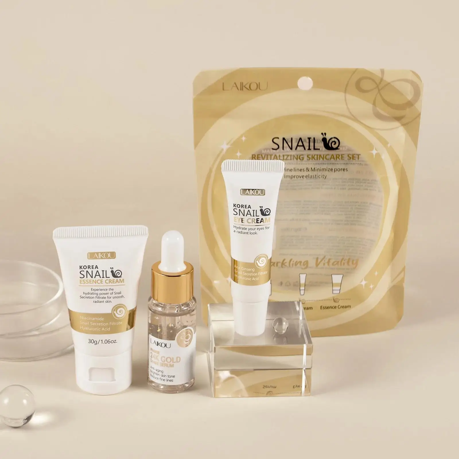 24K Gold Snail Repair Serum Ey - Luxury Natural Skincare recension och pris