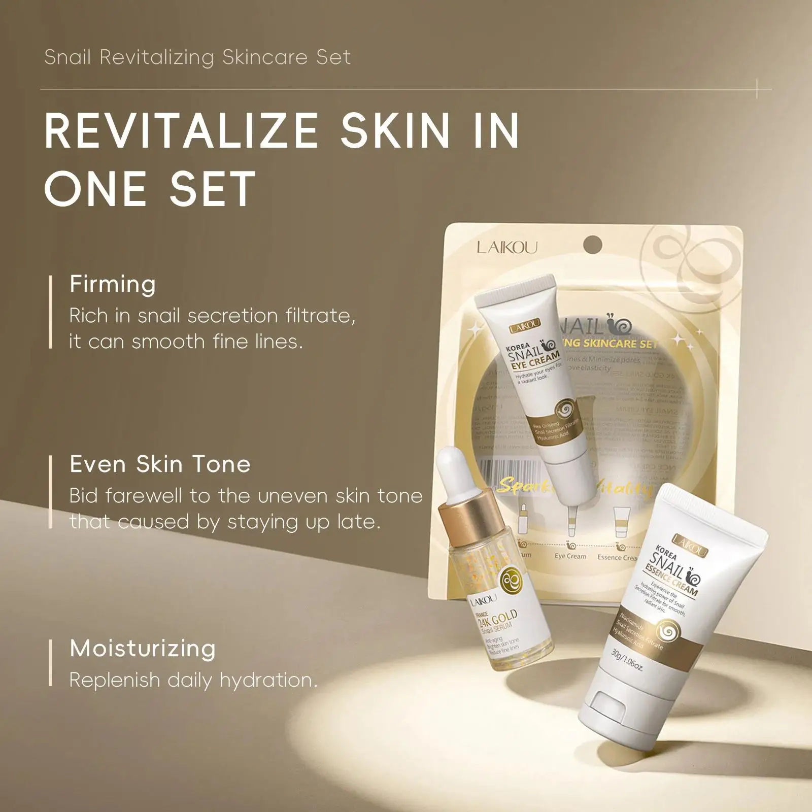 24K Gold Snail Repair Serum Ey - Luxury Natural Skincare recension och pris