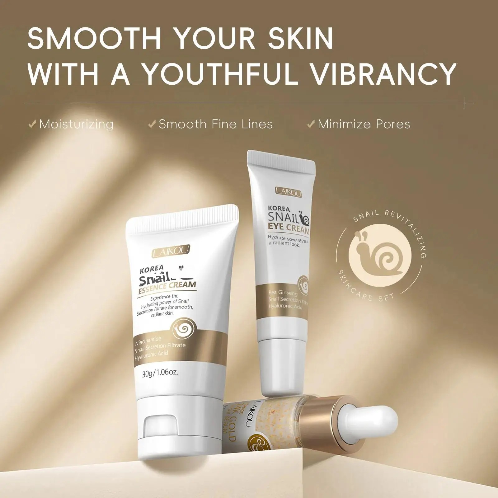 24K Gold Snail Repair Serum Ey - Luxury Natural Skincare recension och pris