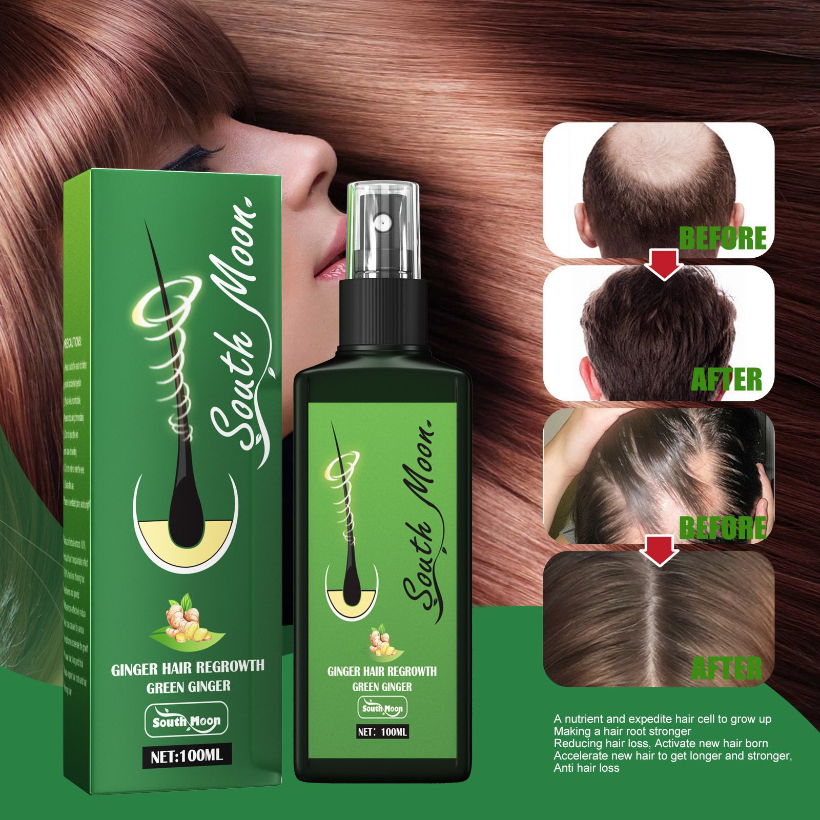 South Moon Ginger Hair Growth  - Growth Factor Serum recension och pris